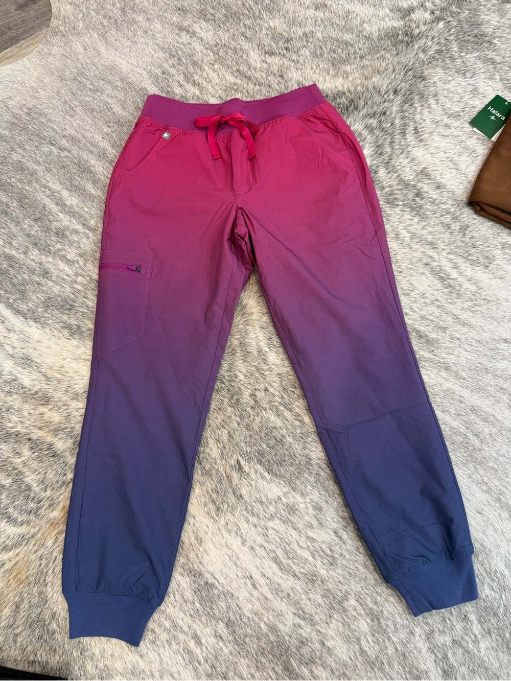 Figs Ombre Pink to Purple Jogger Pants
